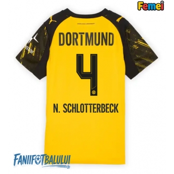 Borussia Dortmund Nico Schlotterbeck #4 Tricou Fotbal Replică 2025-26 Femei Acasa